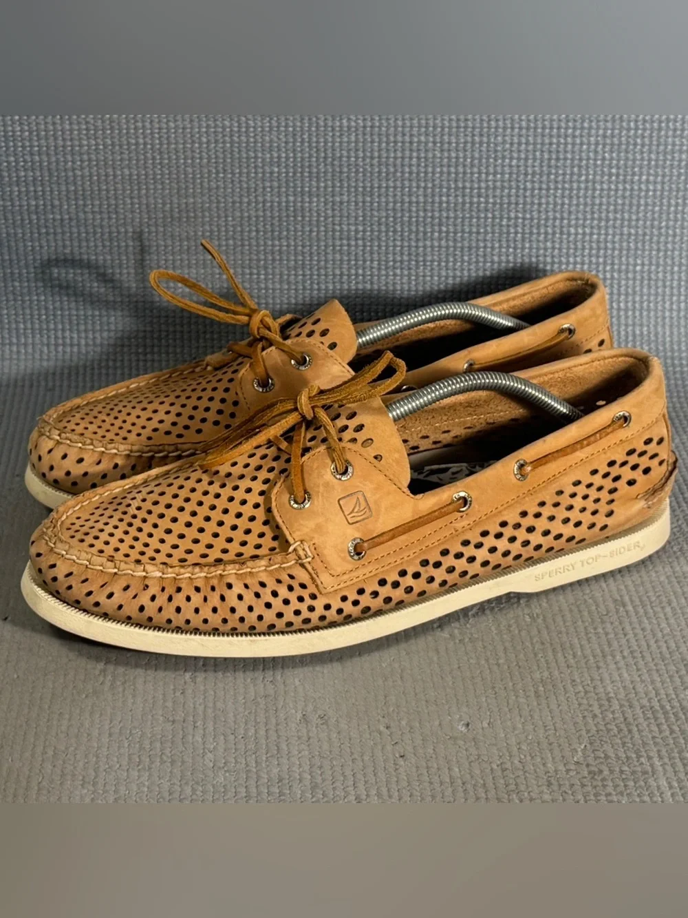 Sperry Boat Shoes A/O 2-Eye Laser Perf Shoes Men's Size 13